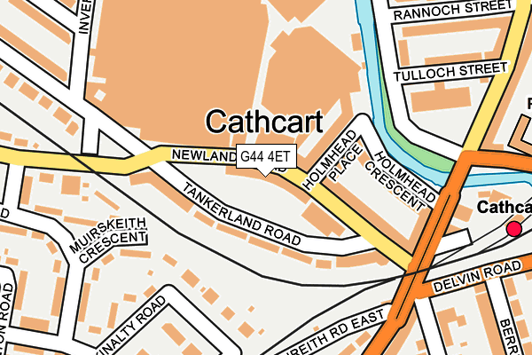 G44 4ET map - OS OpenMap – Local (Ordnance Survey)