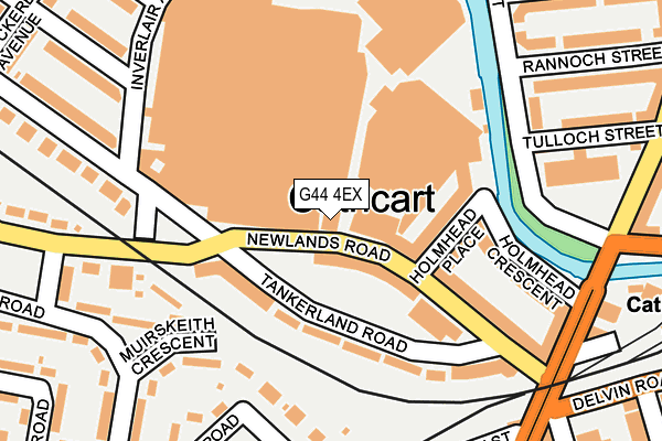 G44 4EX map - OS OpenMap – Local (Ordnance Survey)