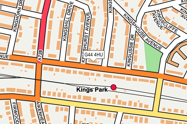 G44 4HU map - OS OpenMap – Local (Ordnance Survey)