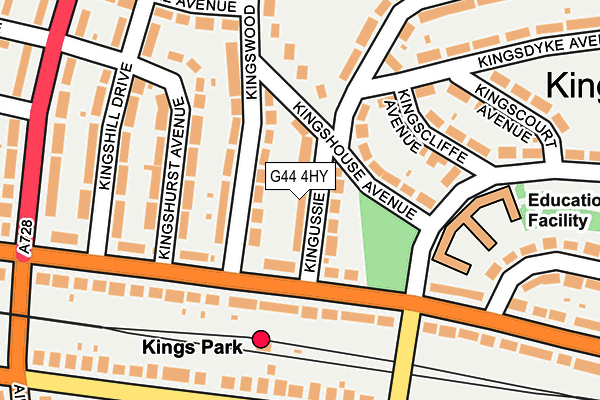 G44 4HY map - OS OpenMap – Local (Ordnance Survey)