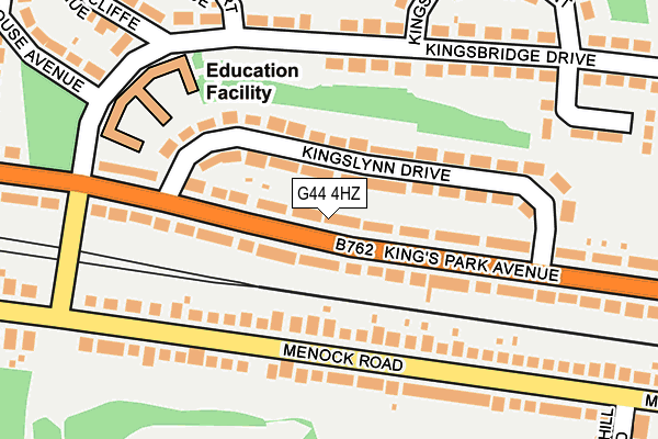 G44 4HZ map - OS OpenMap – Local (Ordnance Survey)