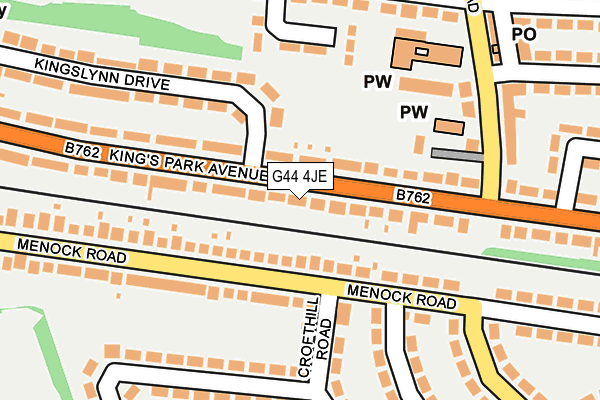 G44 4JE map - OS OpenMap – Local (Ordnance Survey)
