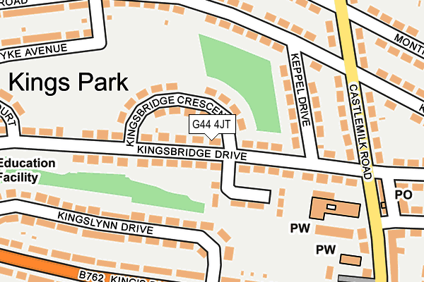 G44 4JT map - OS OpenMap – Local (Ordnance Survey)
