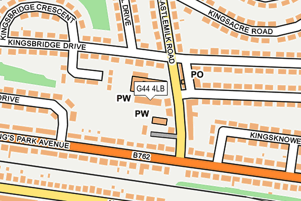 G44 4LB map - OS OpenMap – Local (Ordnance Survey)