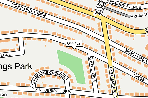 G44 4LY map - OS OpenMap – Local (Ordnance Survey)