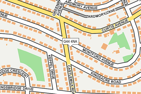 G44 4NA map - OS OpenMap – Local (Ordnance Survey)