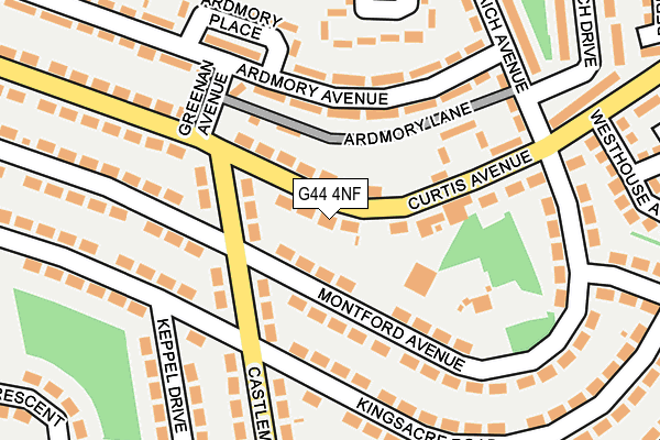 G44 4NF map - OS OpenMap – Local (Ordnance Survey)