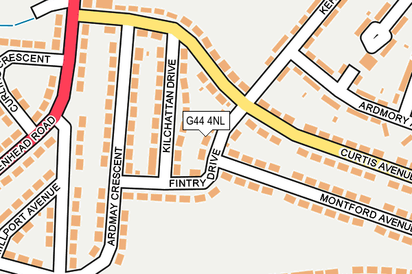 G44 4NL map - OS OpenMap – Local (Ordnance Survey)