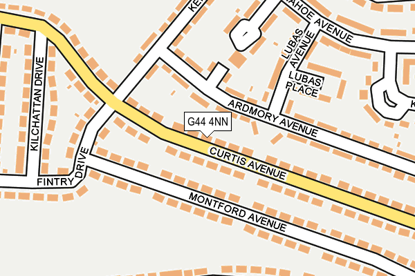 G44 4NN map - OS OpenMap – Local (Ordnance Survey)