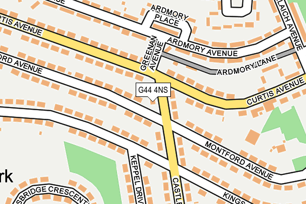 G44 4NS map - OS OpenMap – Local (Ordnance Survey)