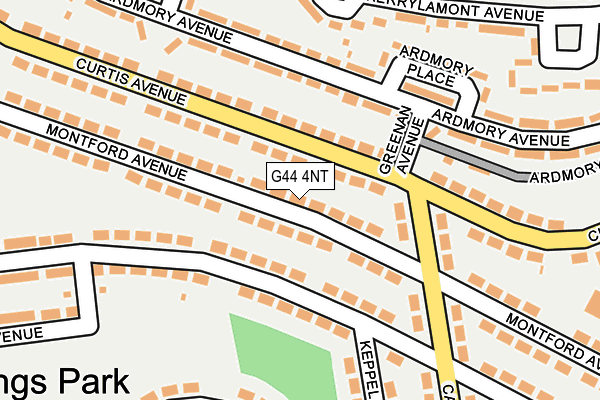 G44 4NT map - OS OpenMap – Local (Ordnance Survey)