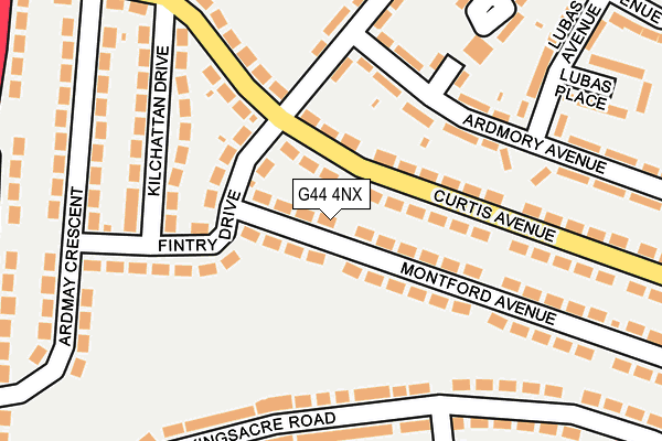 G44 4NX map - OS OpenMap – Local (Ordnance Survey)