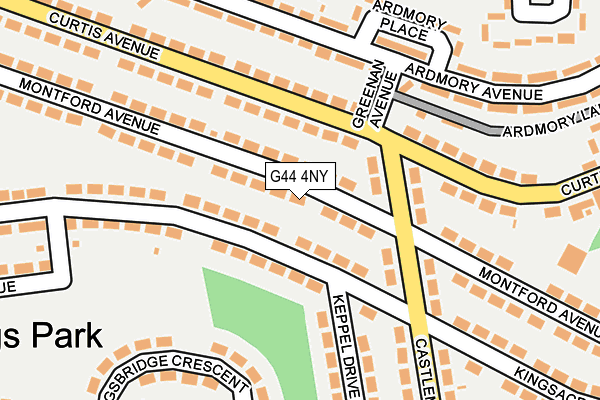 G44 4NY map - OS OpenMap – Local (Ordnance Survey)