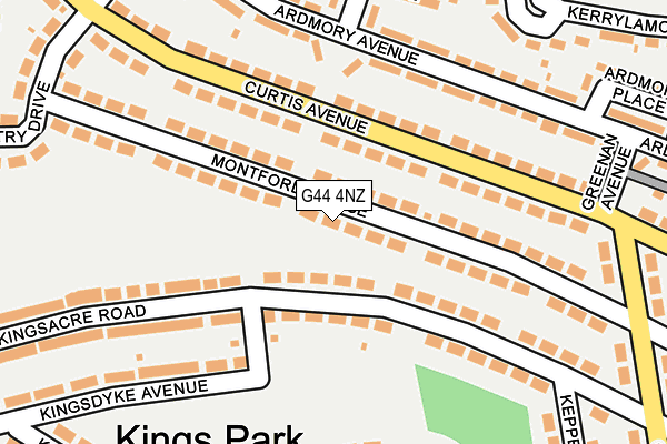 G44 4NZ map - OS OpenMap – Local (Ordnance Survey)