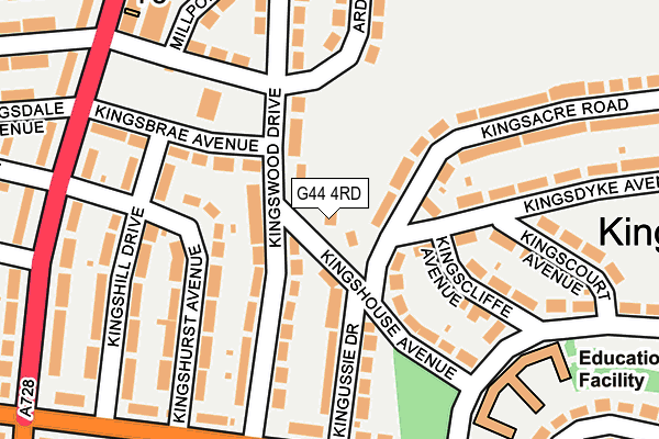 G44 4RD map - OS OpenMap – Local (Ordnance Survey)