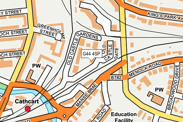 G44 4SP map - OS OpenMap – Local (Ordnance Survey)
