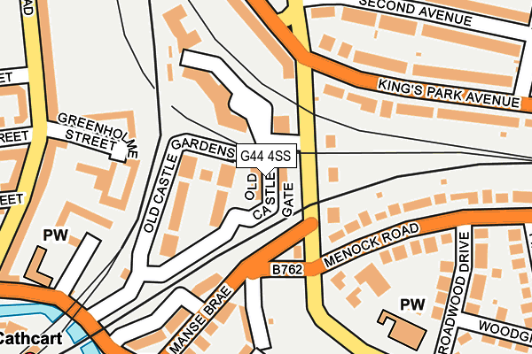 G44 4SS map - OS OpenMap – Local (Ordnance Survey)