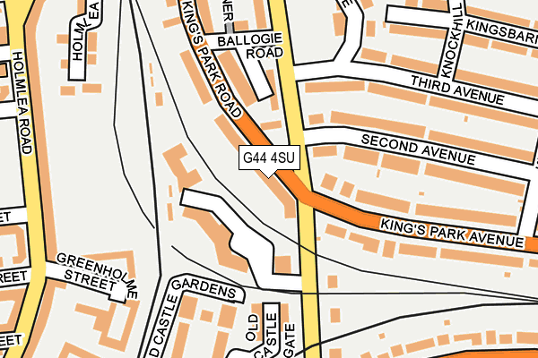 G44 4SU map - OS OpenMap – Local (Ordnance Survey)