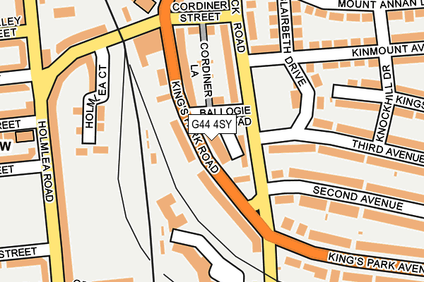 G44 4SY map - OS OpenMap – Local (Ordnance Survey)