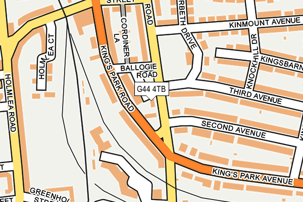 G44 4TB map - OS OpenMap – Local (Ordnance Survey)