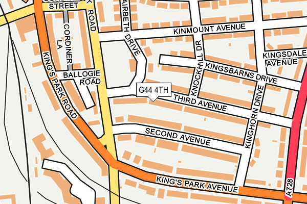 G44 4TH map - OS OpenMap – Local (Ordnance Survey)