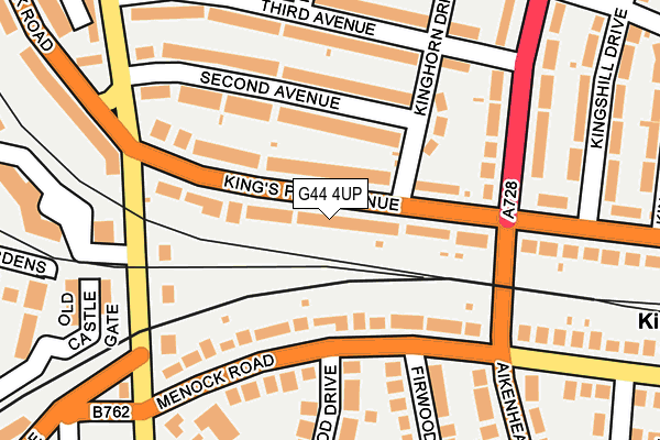 G44 4UP map - OS OpenMap – Local (Ordnance Survey)
