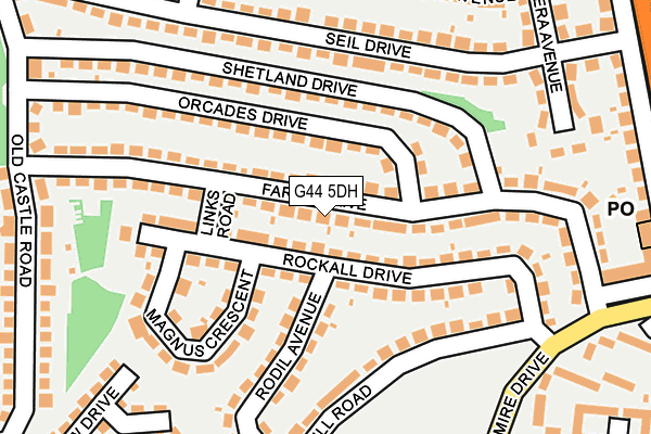 G44 5DH map - OS OpenMap – Local (Ordnance Survey)