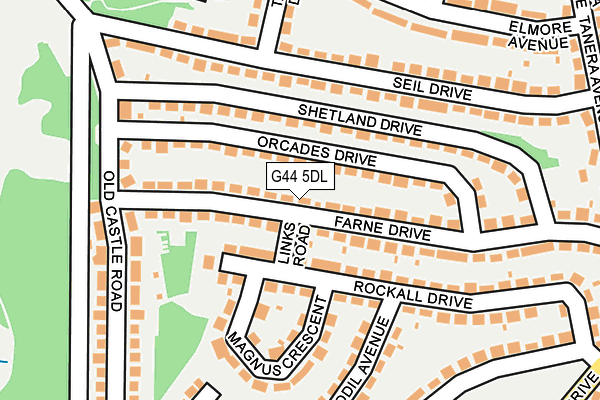 G44 5DL map - OS OpenMap – Local (Ordnance Survey)