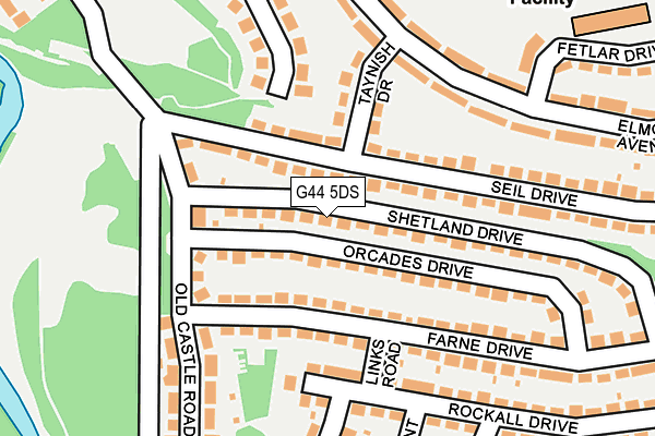 G44 5DS map - OS OpenMap – Local (Ordnance Survey)