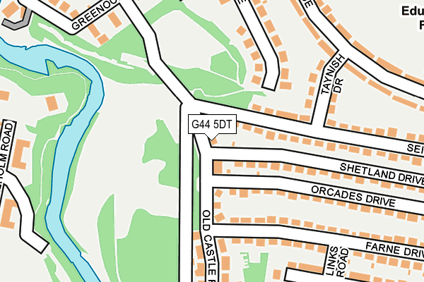 G44 5DT map - OS OpenMap – Local (Ordnance Survey)