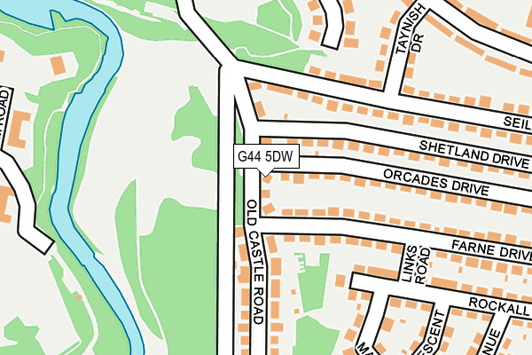 G44 5DW map - OS OpenMap – Local (Ordnance Survey)