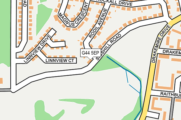 G44 5EP map - OS OpenMap – Local (Ordnance Survey)