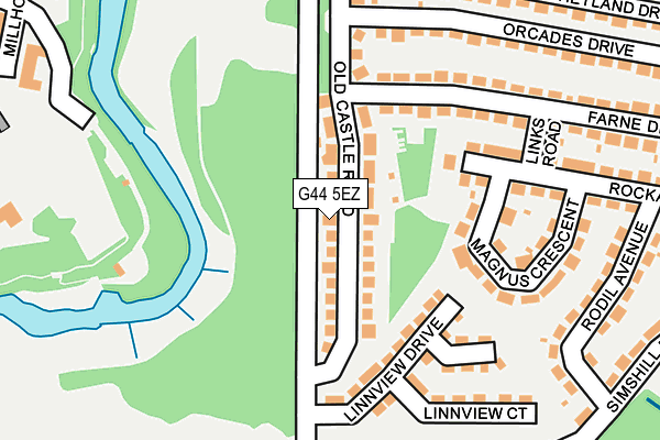 G44 5EZ map - OS OpenMap – Local (Ordnance Survey)