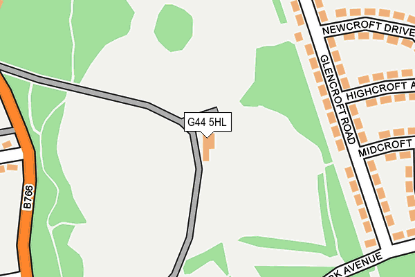 G44 5HL map - OS OpenMap – Local (Ordnance Survey)
