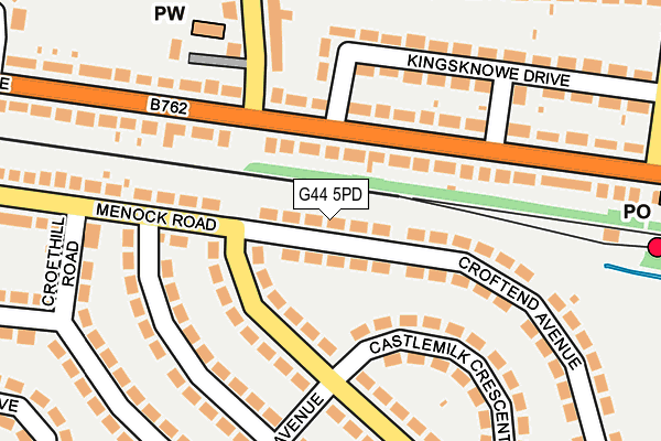 G44 5PD map - OS OpenMap – Local (Ordnance Survey)