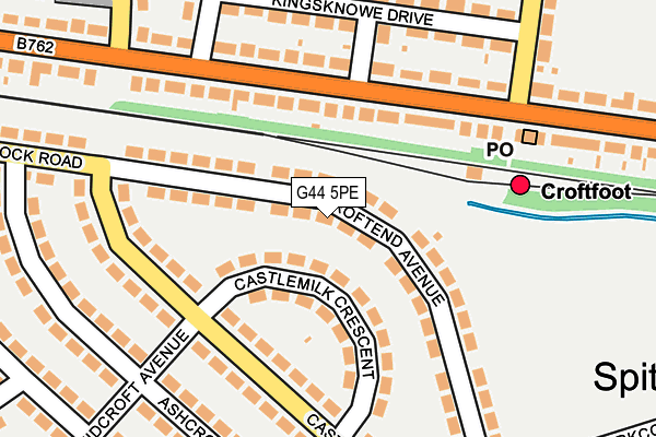 G44 5PE map - OS OpenMap – Local (Ordnance Survey)