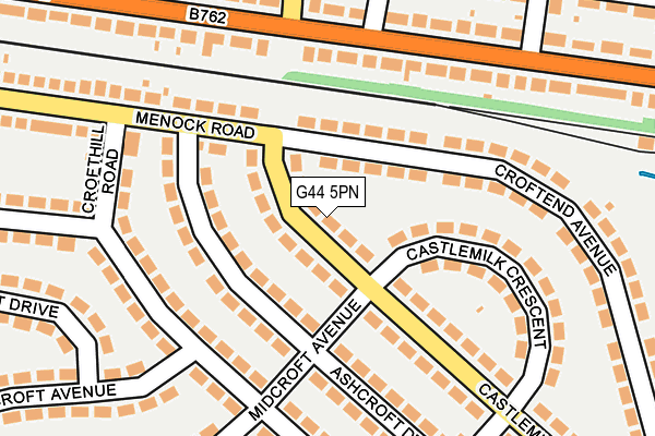G44 5PN map - OS OpenMap – Local (Ordnance Survey)