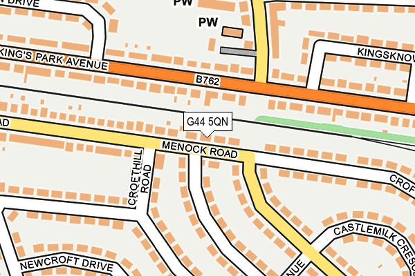 G44 5QN map - OS OpenMap – Local (Ordnance Survey)