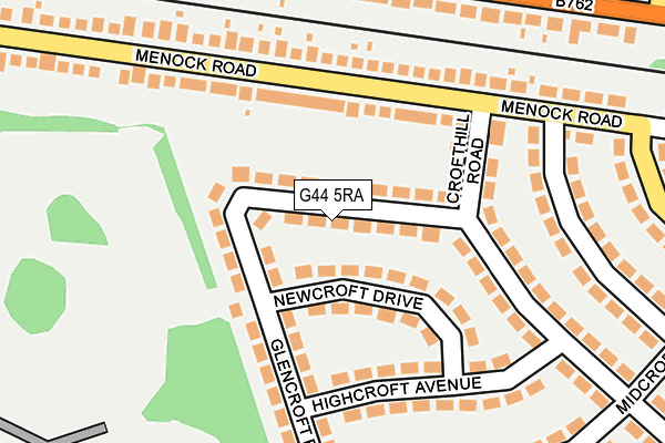G44 5RA map - OS OpenMap – Local (Ordnance Survey)