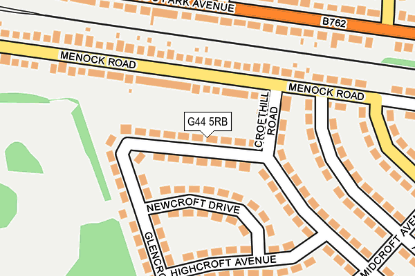 G44 5RB map - OS OpenMap – Local (Ordnance Survey)