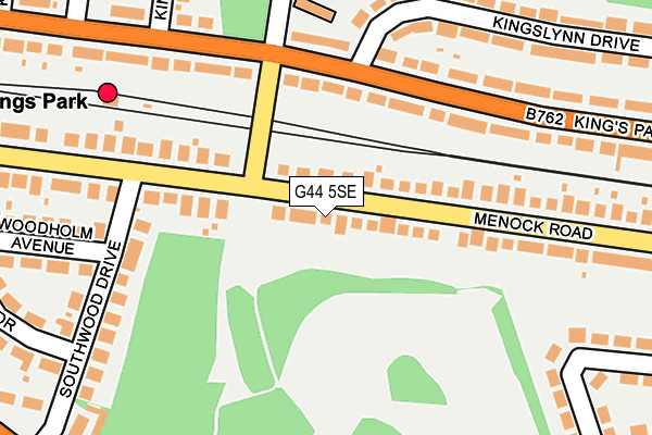 G44 5SE map - OS OpenMap – Local (Ordnance Survey)