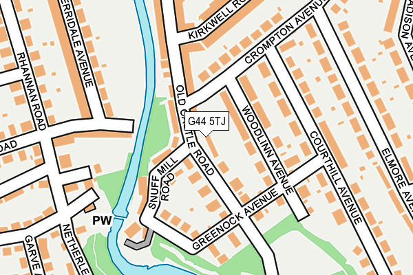 G44 5TJ map - OS OpenMap – Local (Ordnance Survey)