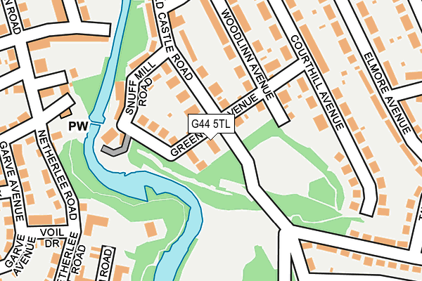 G44 5TL map - OS OpenMap – Local (Ordnance Survey)