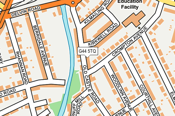 G44 5TQ map - OS OpenMap – Local (Ordnance Survey)