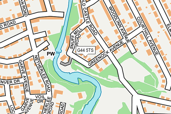 G44 5TS map - OS OpenMap – Local (Ordnance Survey)