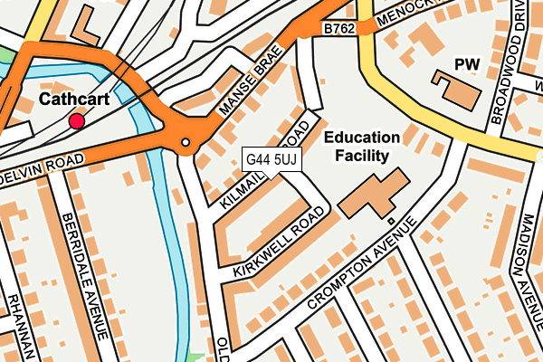 G44 5UJ map - OS OpenMap – Local (Ordnance Survey)