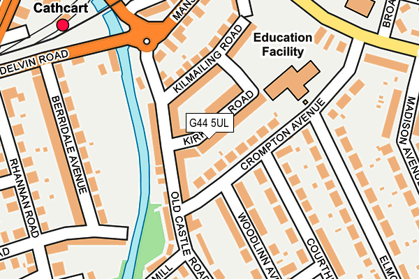 G44 5UL map - OS OpenMap – Local (Ordnance Survey)