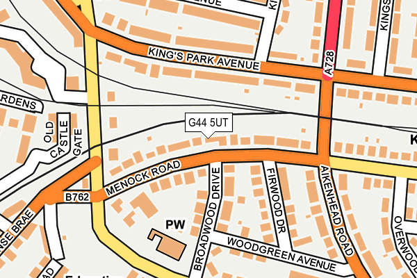 G44 5UT map - OS OpenMap – Local (Ordnance Survey)