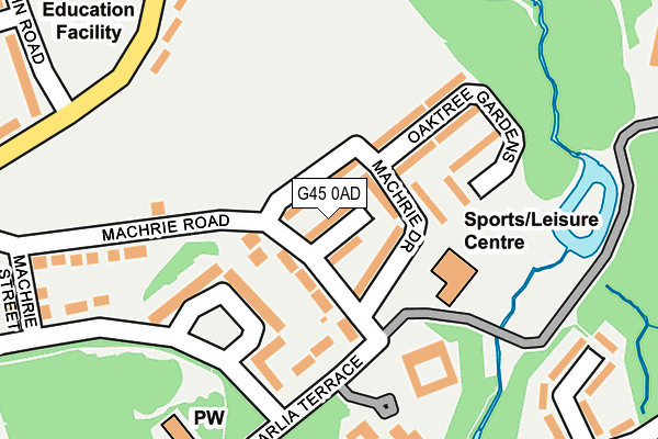 G45 0AD map - OS OpenMap – Local (Ordnance Survey)