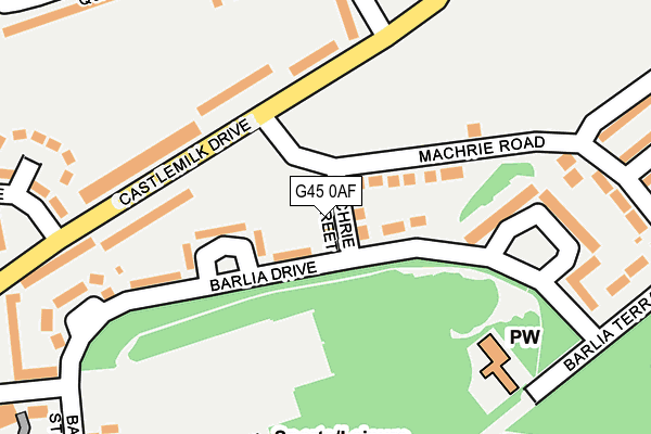 G45 0AF map - OS OpenMap – Local (Ordnance Survey)
